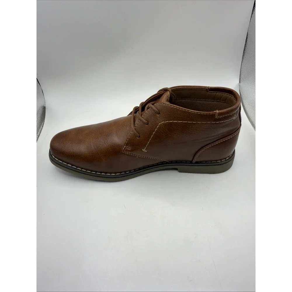 Steve Madden Men's P-Symin Short Chukka Boots, Size 8.5, Cognac, New